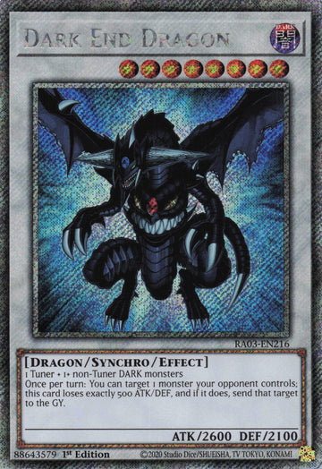 RA03-EN216 - Dark End Dragon - Quarter Century Secret Rare - Quarter Century Bonanza