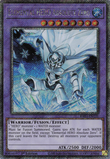 RA03-EN231 - Elemental HERO Absolute Zero - Quarter Century Secret Rare - Quarter Century Bonanza