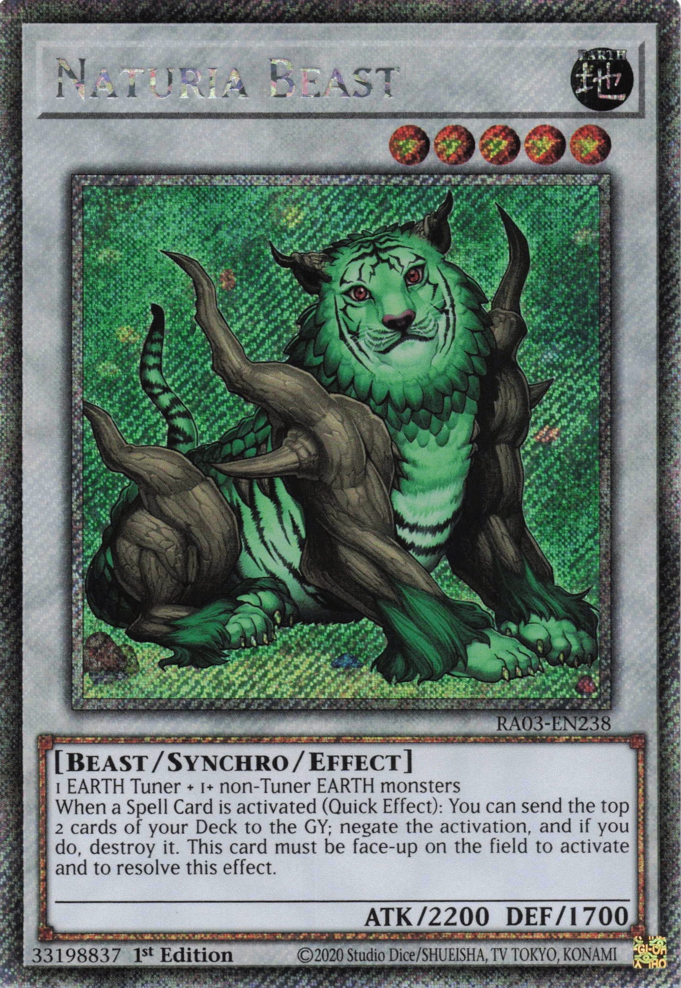 Naturia Beast RA03-EN238 - Platinum Secret Rare -