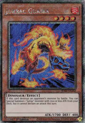 RA03-EN242 - Jurrac Guaiba - Quarter Century Secret Rare - Quarter Century Bonanza