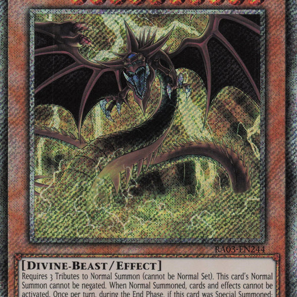 Slifer the Sky Dragon Alternate Art RA03-EN244 - Platinum Secret Rare Slifer the Sky Dragon Alternate Art RA03-EN244 - Platinum Secret Rare