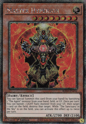 RA03-EN252 - Master Hyperion - Platinum Secret Rare - Quarter Century Bonanza