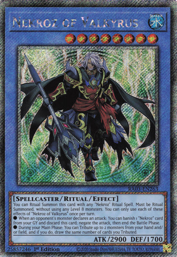 RA03-EN263 - Nekroz of Valkyrus - Quarter Century Secret Rare - Quarter Century Bonanza