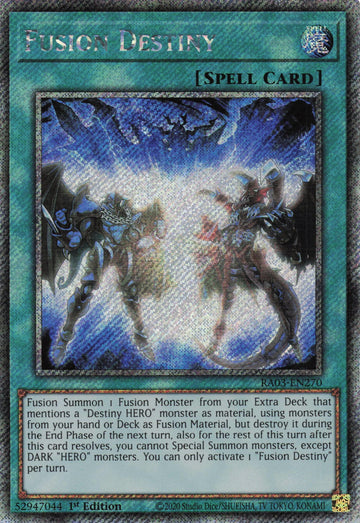 RA03-EN270 - Fusion Destiny - Platinum Secret Rare - Quarter Century Bonanza