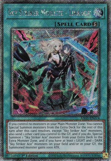 RA03-EN274 - Sky Striker Mobilize - Linkage! - Platinum Secret Rare - Quarter Century Bonanza