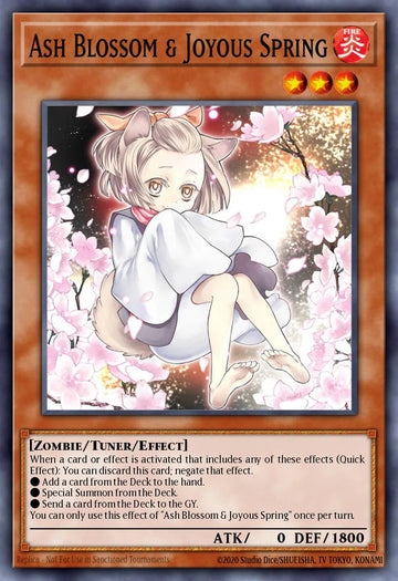 RA04-EN025 - Ash Blossom & Joyous Spring (Alternate Art) - Collector's Rare - Quarter Century Stampede