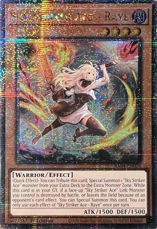 RA04-EN026 - Sky Striker Ace - Raye (Alternate Art ) - Quarter Century Secret Rare - - Quarter Century Stampede