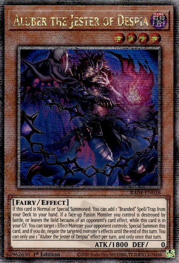 RA04-EN038 - Aluber the Jester of Despia (New Art) - Quarter Century Secret Rare - Quarter Century Stampede