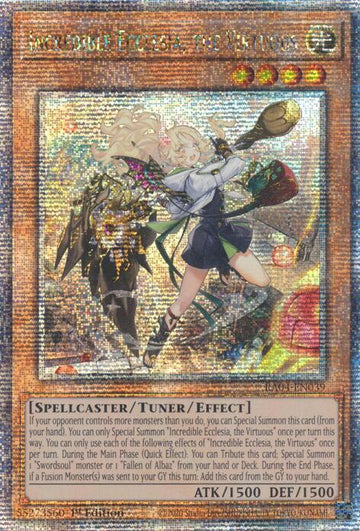 RA04-EN039 - Incredible Ecclesia, the Virtuous (New Art) - Quarter Century Secret Rare - Quarter Century Stampede