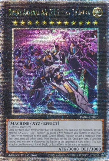 RA04-EN070 - Divine Arsenal AA-ZEUS - Sky Thunder (New Art) - Quarter Century Secret Rare - Quarter Century Stampede