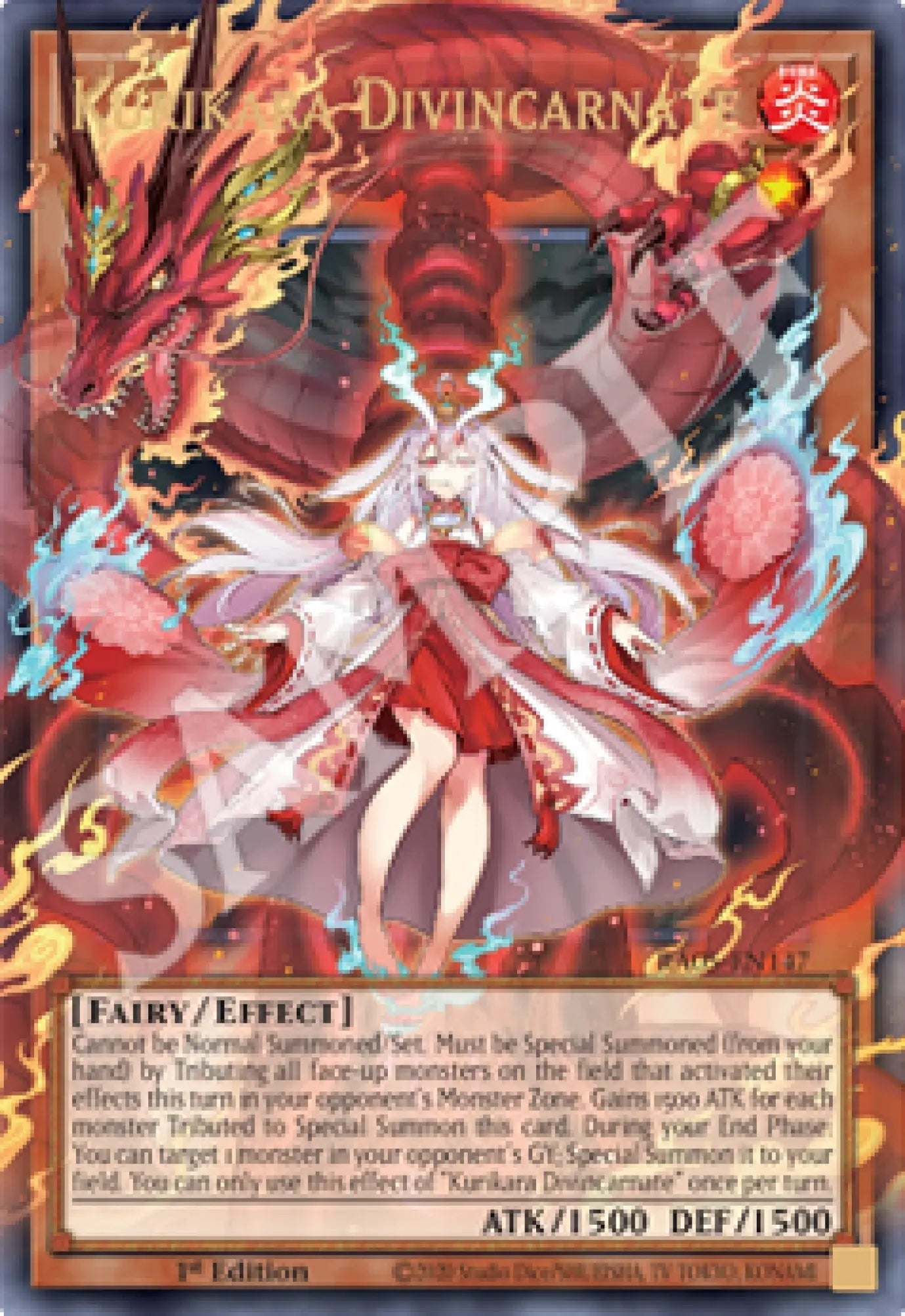 RA05-EN147 - Kurikara Divincarnate (extended art) - Ultra Rare - Rarity Collection 5