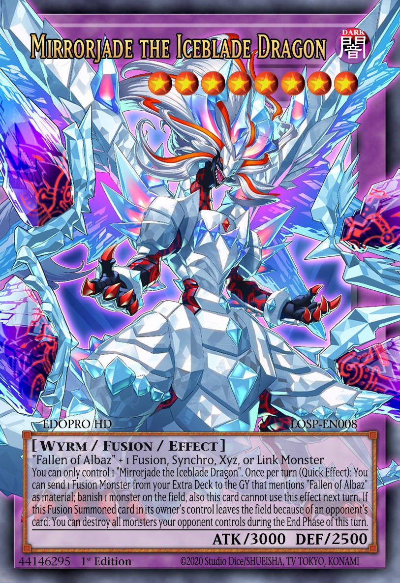 RA05-EN148 - Mirrorjade the Iceblade Dragon (extended art) - Ultra Rare - Rarity Collection 5