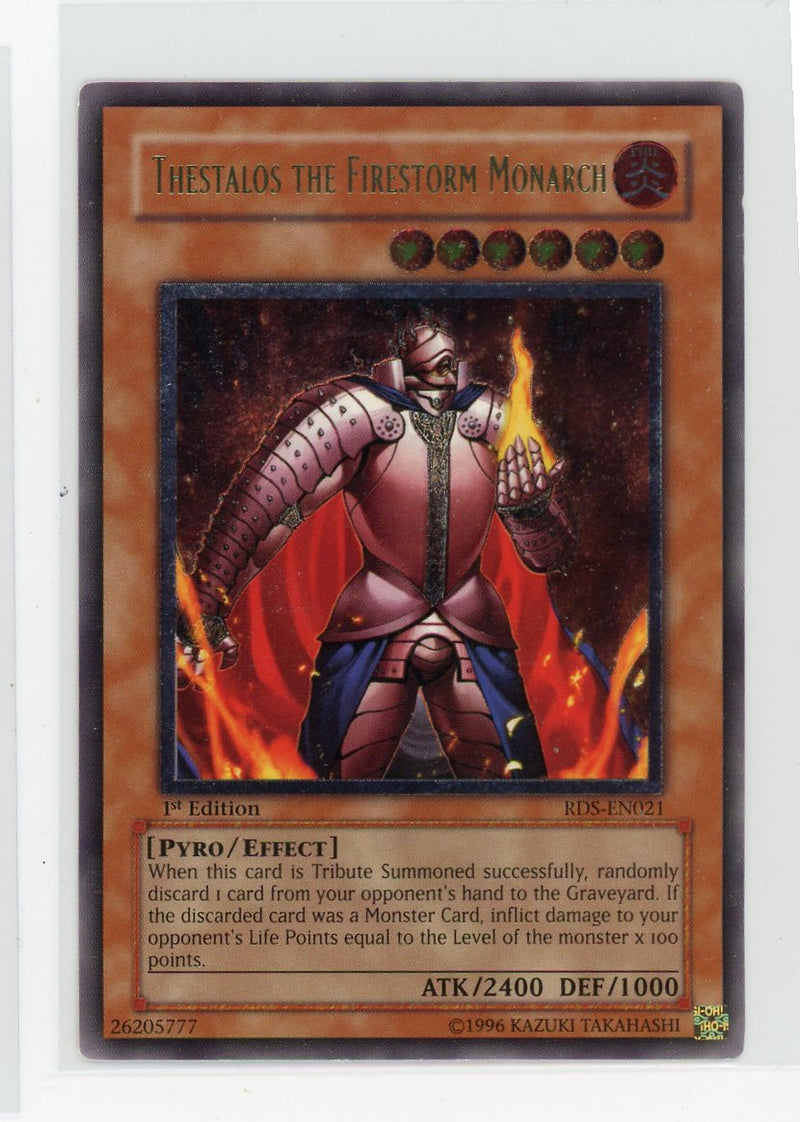 RDS-EN021 - Thestalos the Firestorm Monarch - Ultimate Rare - 1st Edition - Rise of Destiny VLP