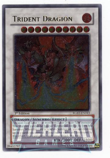 RGBT-EN043 - Trident Dragion - Ultimate Rare - Raging Battle - 1st Edition