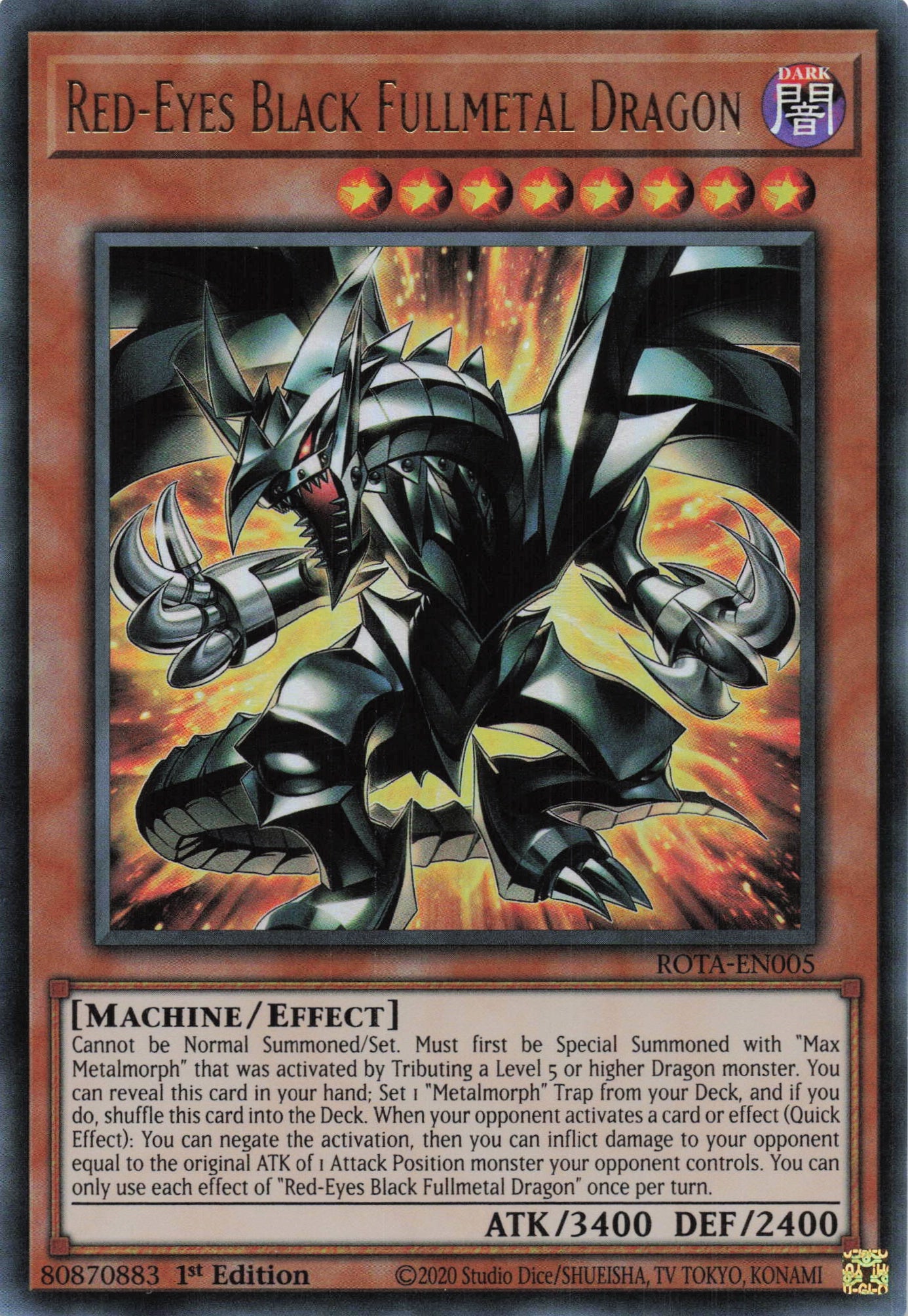 ROTA-EN005 - Red-Eyes Black Fullmetal Dragon - Ultra Rare - - Rage of The Abyss