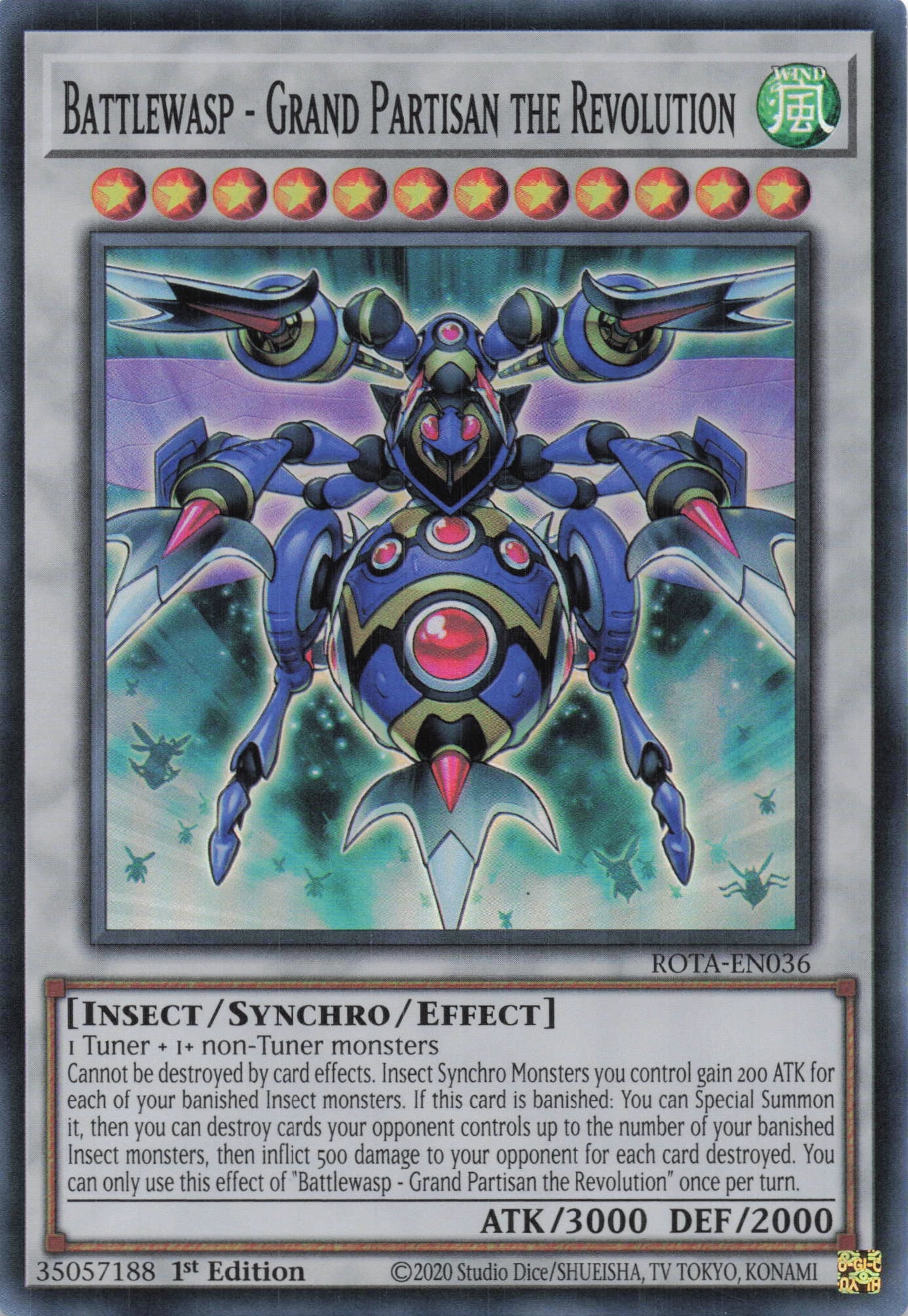 ROTA-EN036 - Battlewasp - Grand Partisan the Revolution - Super Rare - - Rage of The Abyss