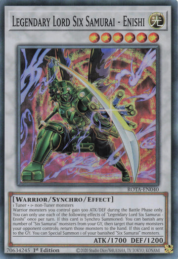ROTA-EN040 - Legendary Lord Six Samurai - Enishi - Super Rare - Rage of the Abyss