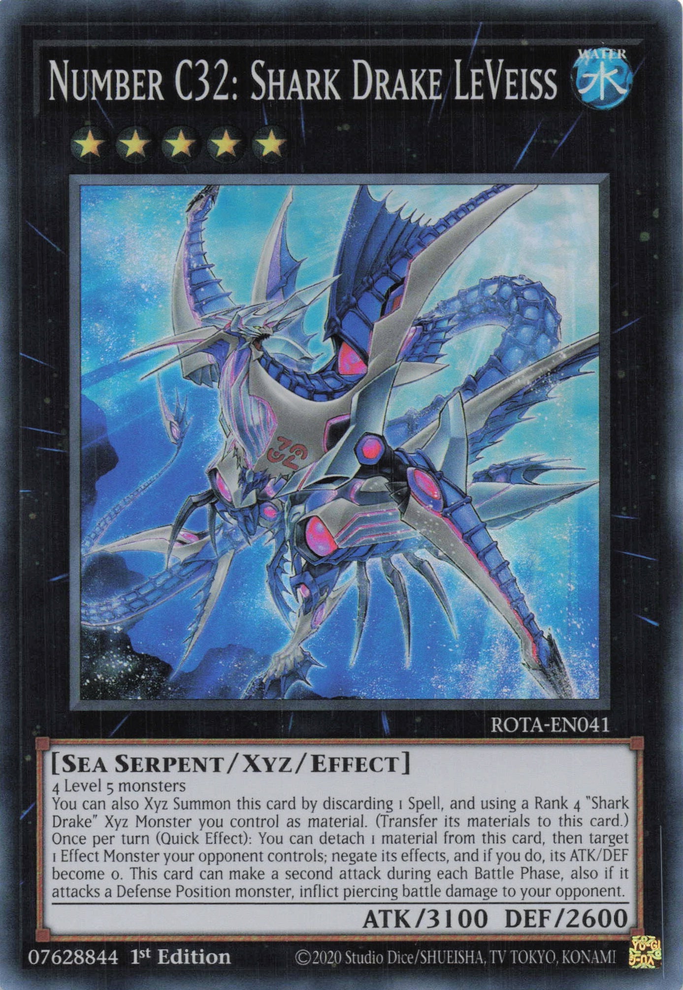 ROTA-EN041 - Number C32: Shark Drake LeVeiss - Super Rare - - Rage of The Abyss