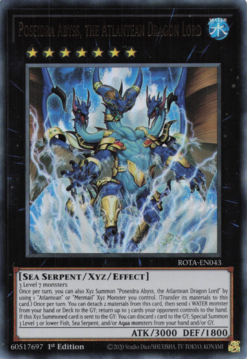 ROTA-EN043 - Poseidra Abyss, the Atlantean Dragon Lord - Ultra Rare - Rage of the Abyss