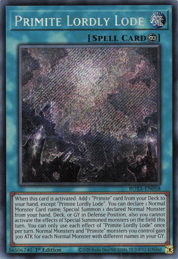 ROTA-EN058 - Primite Lordly Lode - Secret Rare - Rage of the Abyss
