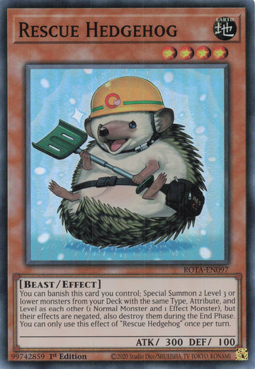 ROTA-EN097 - Rescue Hedgehog - Super Rare - Rage of the Abyss