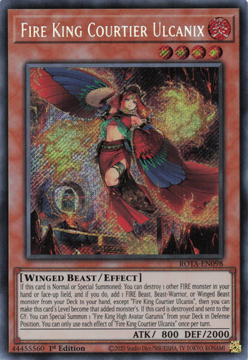 ROTA-EN098 - Fire King Courtier Ulcanix - Secret Rare - Rage of the Abyss