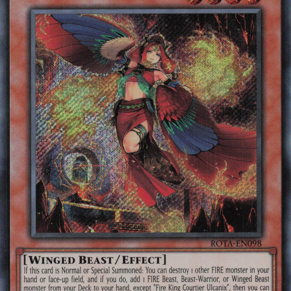 ROTA-EN098 - Fire King Courtier Ulcanix - Secret Rare - - Rage of The ROTA-EN098 - Fire King Courtier Ulcanix - Secret Rare - - Rage of The