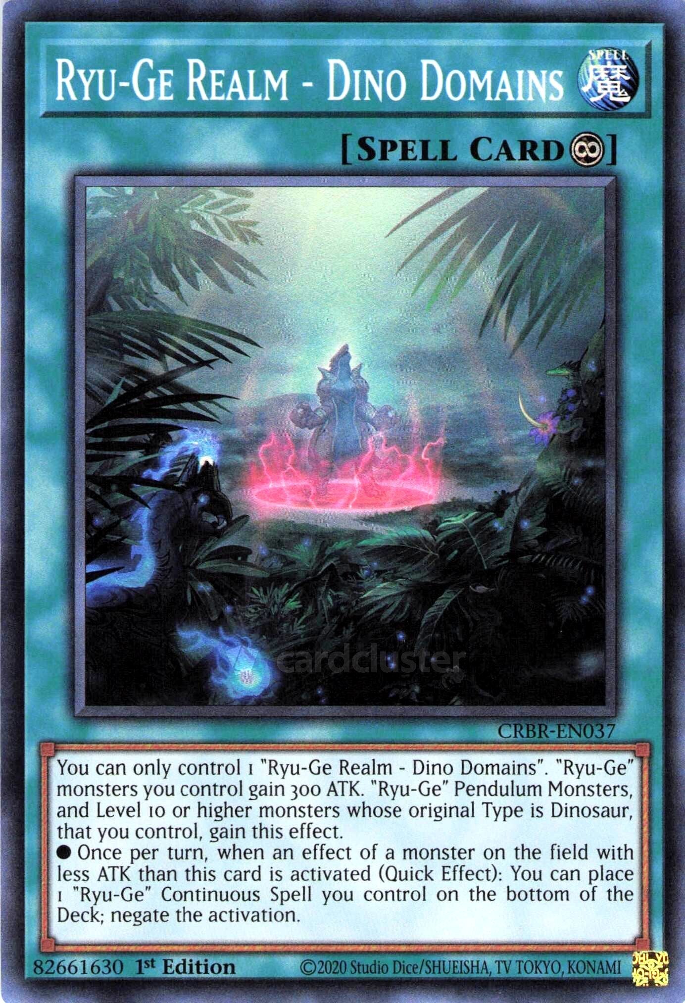 CRBR-EN037 - Ryu-Ge Realms - Dino Domains - Super Rare - Continuous Spell - Crossover Breakers