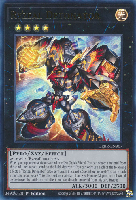 CRBR-EN007 - Ryzeal Detonator - Ultra Rare - Effect Xyz Monster - Crossover Breakers