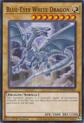 SDWD-EN003 - Blue-Eyes White Dragon (SDWD-EN003) - Common - Structure Deck: Blue-Eyes White Destiny