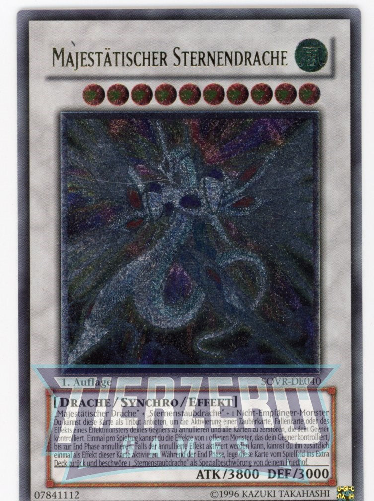 SOVR-DE040 - Majestic Star Dragon - 1st Edition - Ultimate Rare - Effect Synchro Monster -