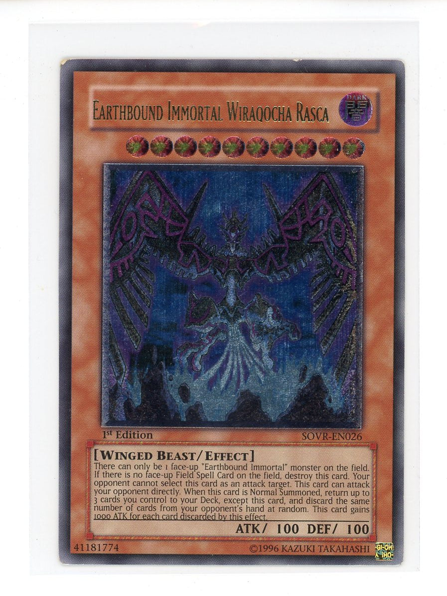 SOVR-EN026 - Earthbound Immortal Wiraqocha Rasca - Ultimate Rare - Effect Monster - 1st Edition - Stardust Overdrive - EX