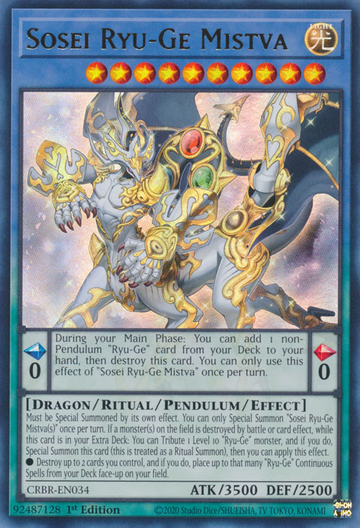 CRBR-EN034 - Sosei Ryu-Ge Mistva - Ultra Rare - Crossover Breakers