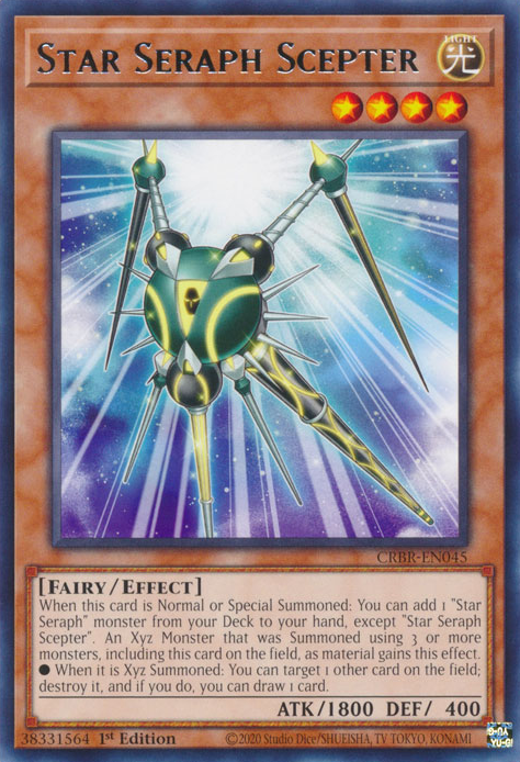 CRBR-EN045 - Star Seraph Scepter - Rare - Effect Monster - Crossover Breakers