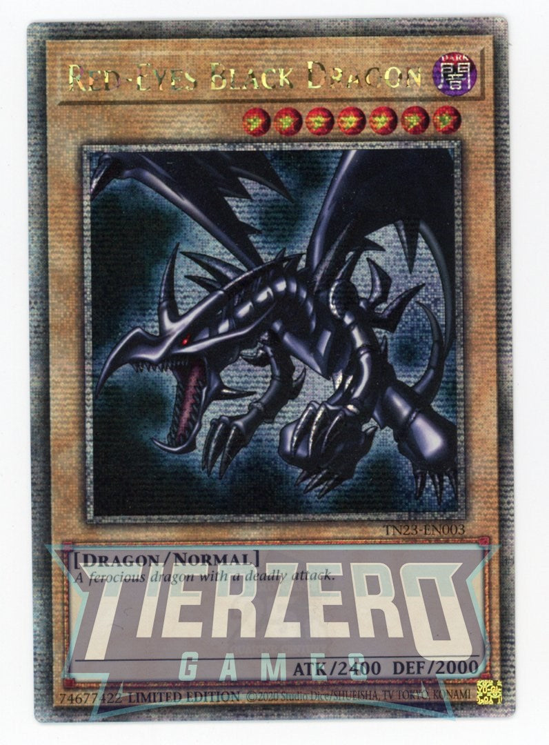 TN23-EN003 - Red-Eyes Black Dragon - Quarter Century Secret Rare - Normal Monster - 25th Anniversary Duelist Heroes Tin