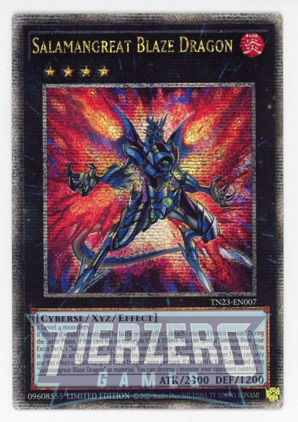 TN23-EN007 - Salamangreat Blaze Dragon - Quarter Century Secret Rare - Effect XYZ Monster - 25th Anniversary Duelist Heroes Tin