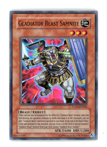 TU01-EN004 - Gladiator Beast Samnite - Super Rare - Turbo Pack Booster One Pack - NM