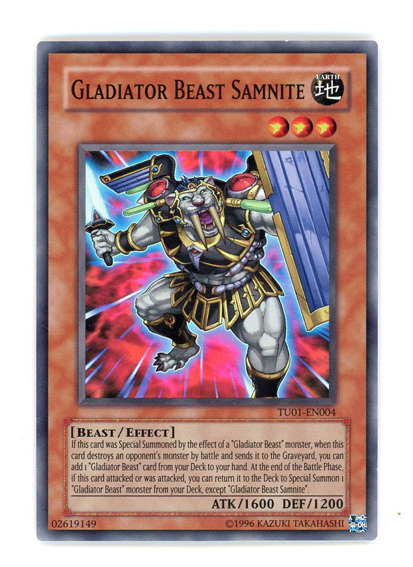 TU01-EN004 - Gladiator Beast Samnite - Super Rare - Effect Monster - Turbo Pack Booster One NM