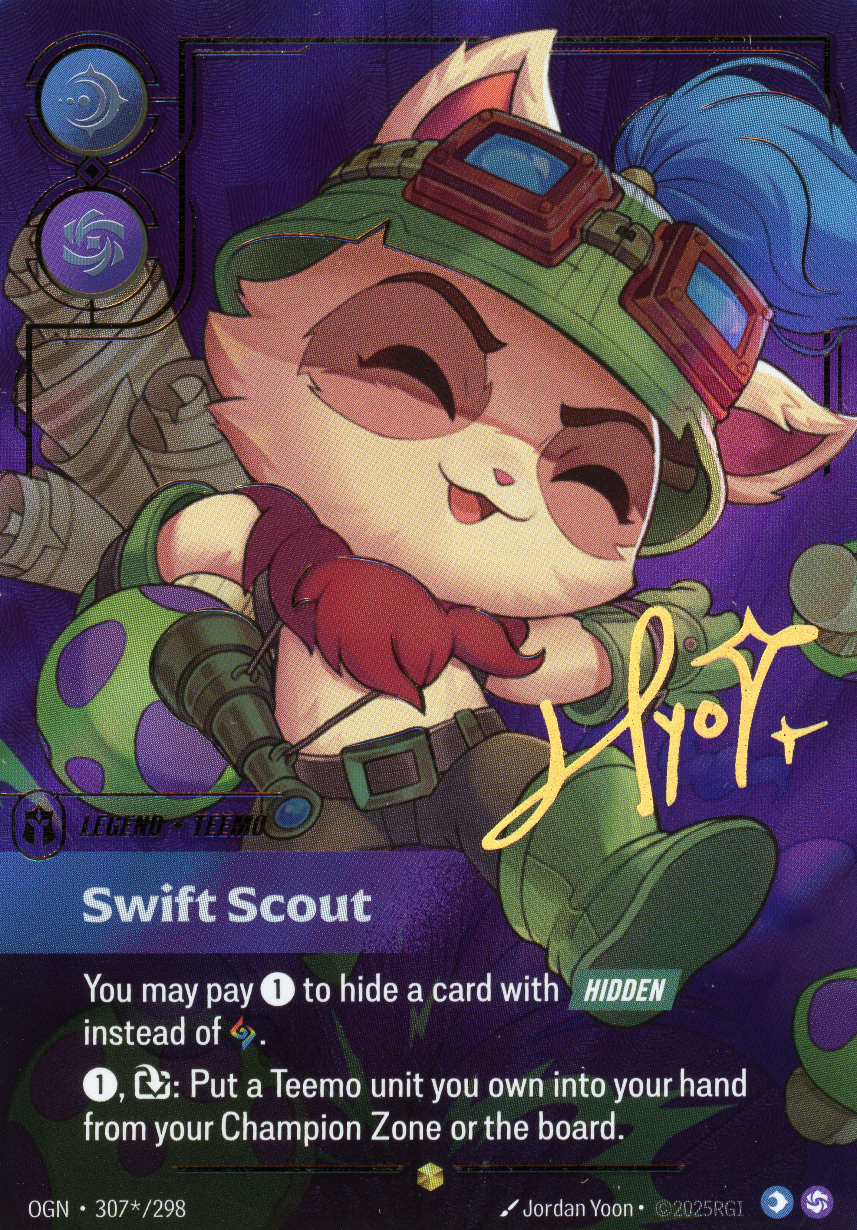 OGN-307* - Swift Scout - Signed Showcase - Riftbound: Origins