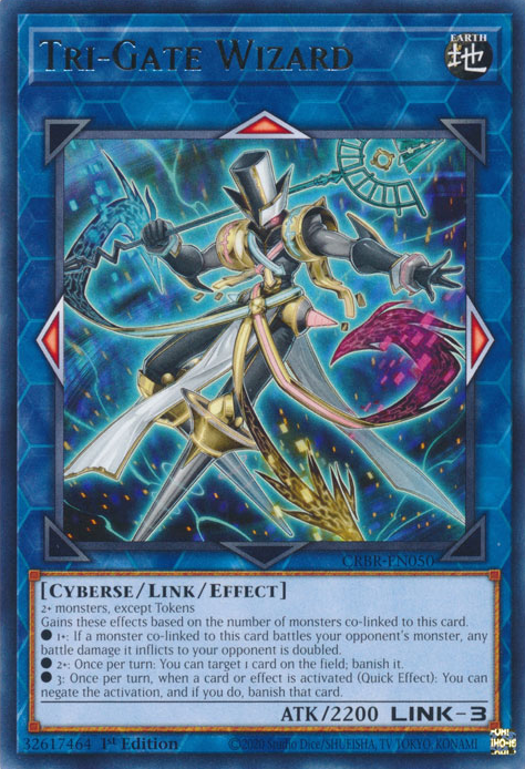 CRBR-EN050 - Tri-Gate Wizard - Rare - Effect Link Monster - Crossover Breakers