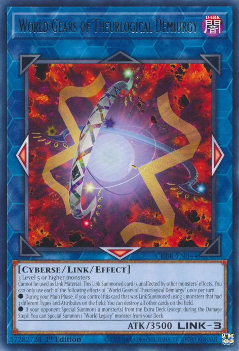 CRBR-EN044 - World Gears of Theurlogical Demiurgy - Rare - Effect Link Monster - Crossover Breakers