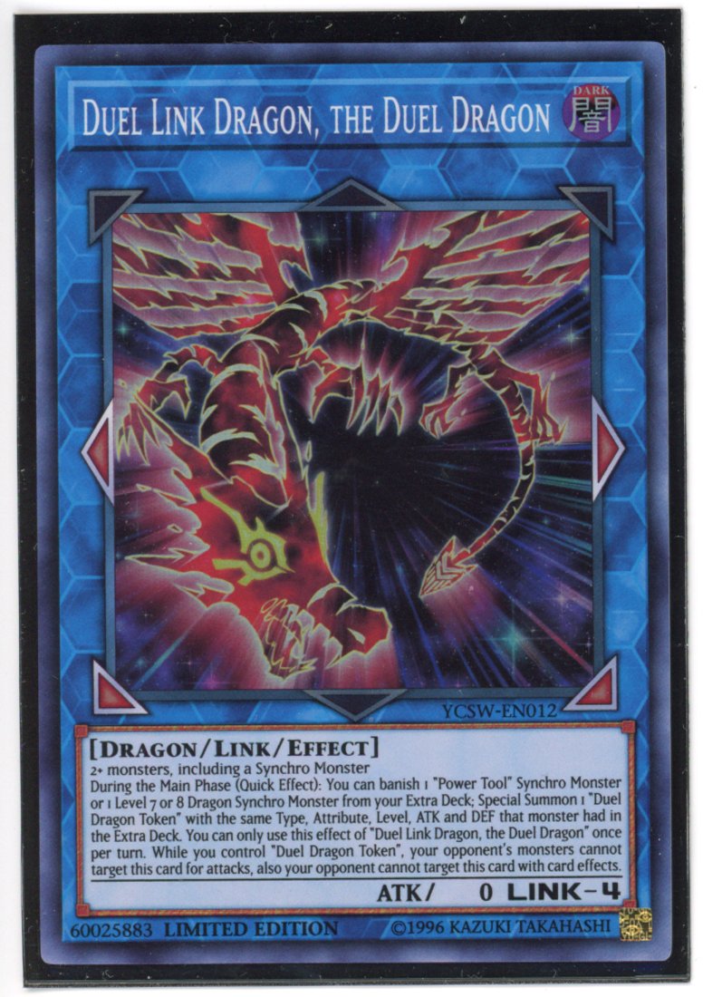 YCSW-EN012 Duel Links Dragon Super Rare YCS Prize Card