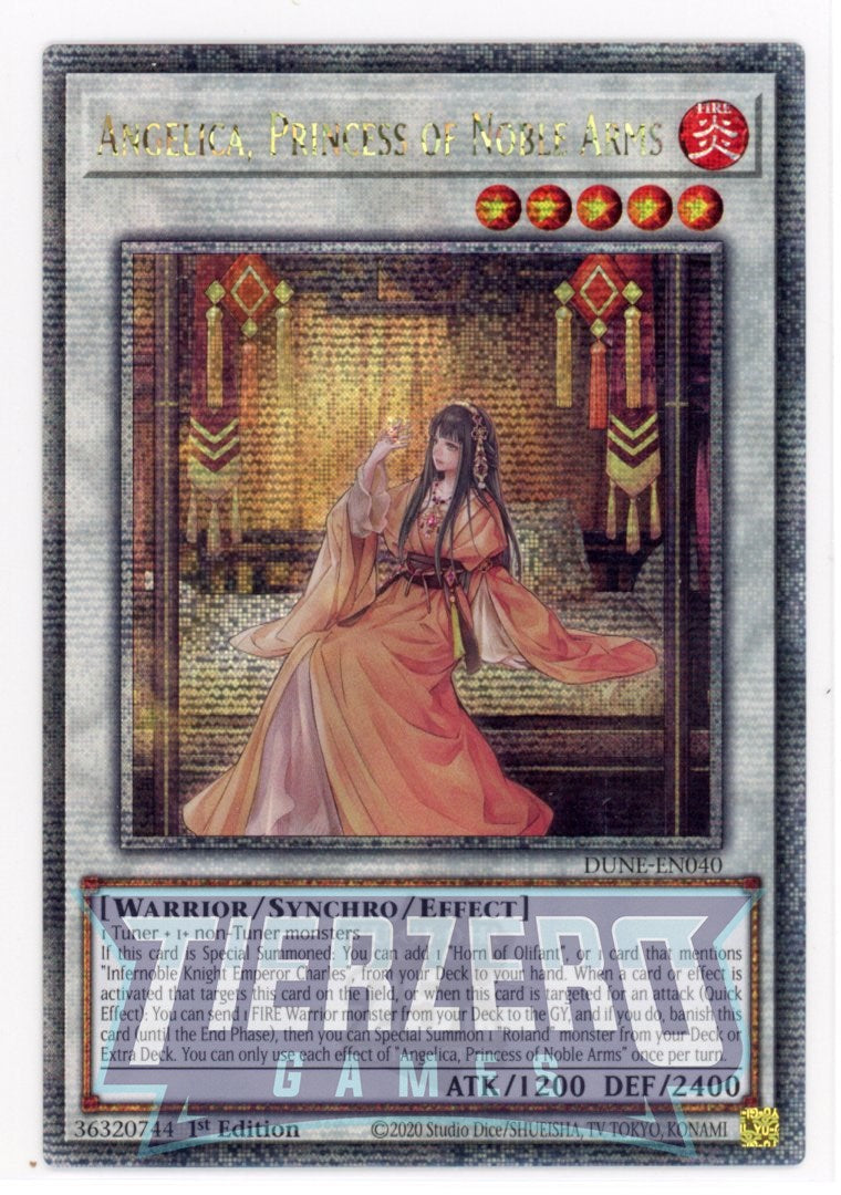 DUNE-EN040 - Angelica, Princess of Noble Arms - Quarter Century Secret Rare - Effect Synchro Monster - Duelist Nexus