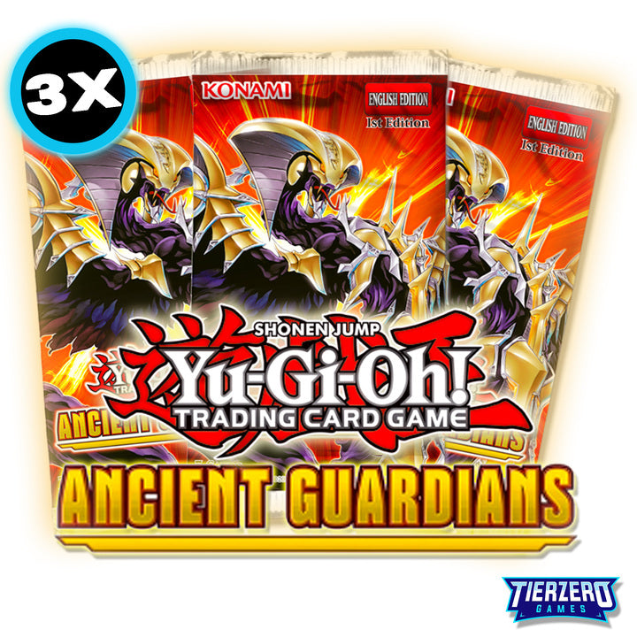 Yugioh Ancient Guardians Booster Pack 3x Bundle Sealed
