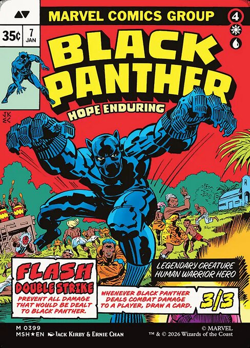 King T'Challa // Black Panther, Hope Enduring - Mythic - Marvel Super Heroes - MSH-0399 (Foil) (reverso)