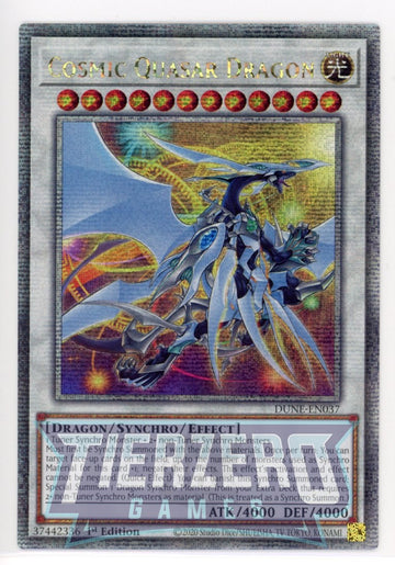 DUNE-EN037 - Cosmic Quasar Dragon - Quarter Century Secret Rare - Duelist Nexus