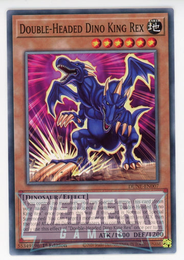 DUNE-EN007 - Double-Headed Dino King Rex - Common - Duelist Nexus