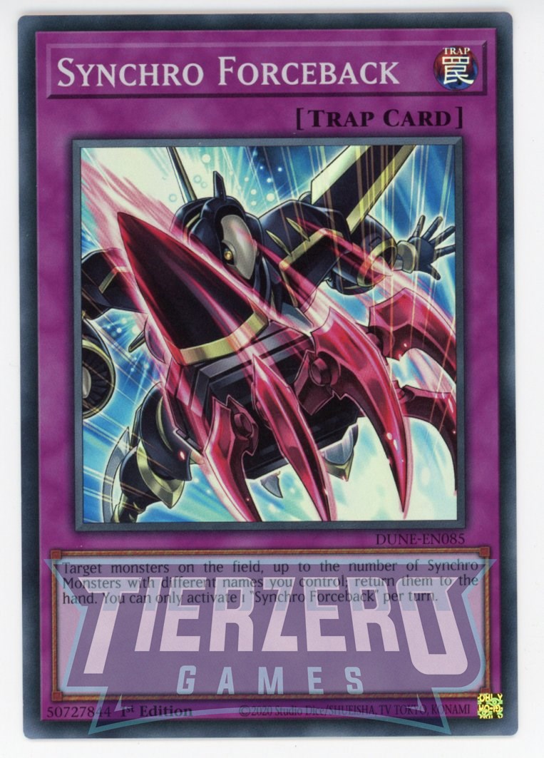 DUNE-EN085 - Synchro Forceback - Super Rare - Normal Trap - Duelist Nexus