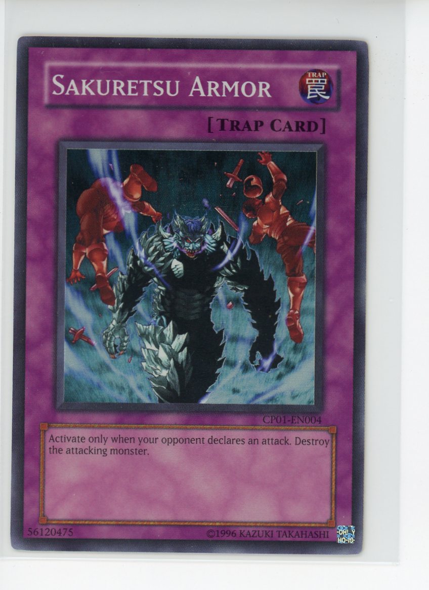 CP01-EN004 - Sakuretsu Armor - Super Rare - Trap Card -Champion Pack 1 MP