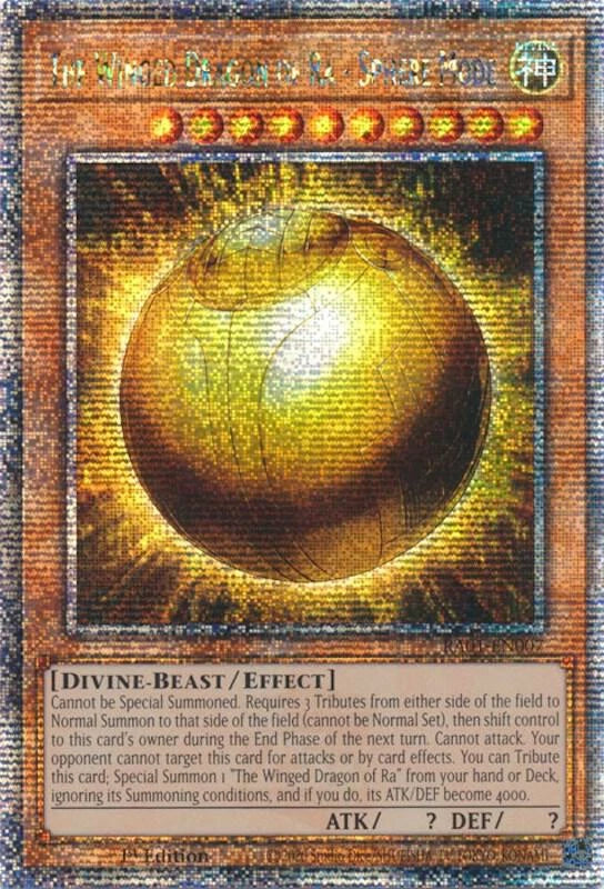RA01-EN007 - The Winged Dragon of Ra - Sphere Mode - Quarter Century Secret Rare - Effect Monster - Rarity Collection